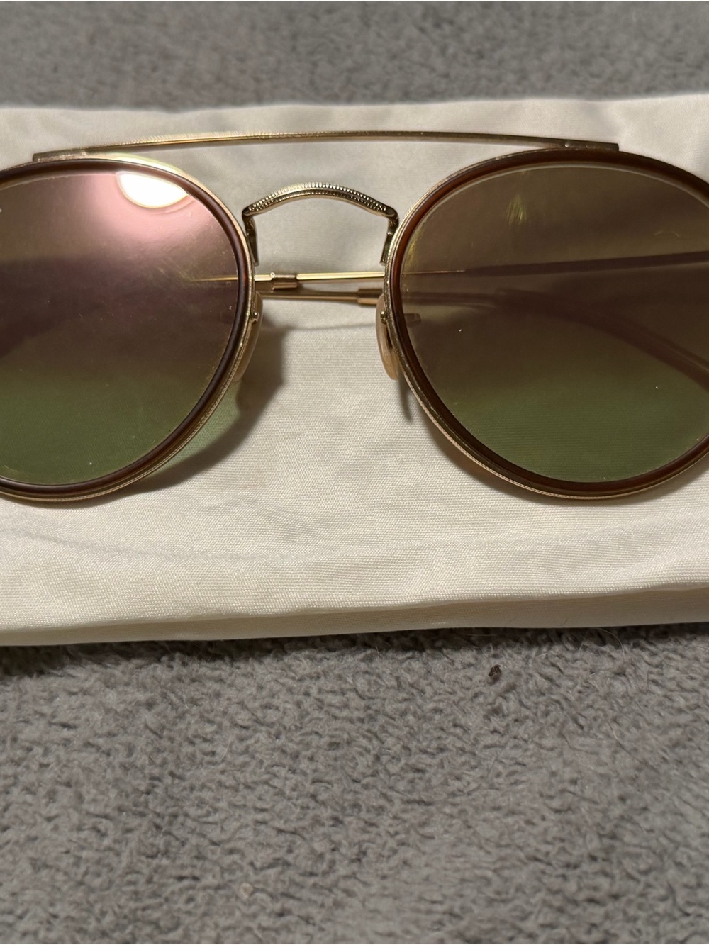 Ray Ban rose gold sunglasses